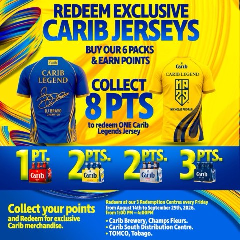 Carib Legends Jersey campaign poster